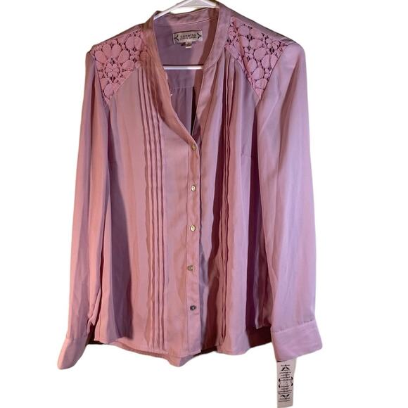 Nanette Lenore Button Up Top Purple Size Medium - Picture 1 of 8